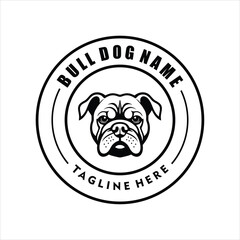 Bull Dog logo , Inspiration design , Illustraction ,vector 