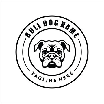 Bull Dog logo , Inspiration design , Illustraction ,vector 