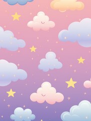 Night sky with stars and clouds