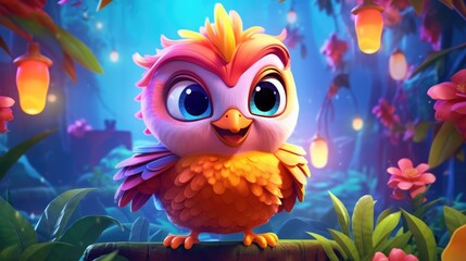 Obraz premium Bright positive bird