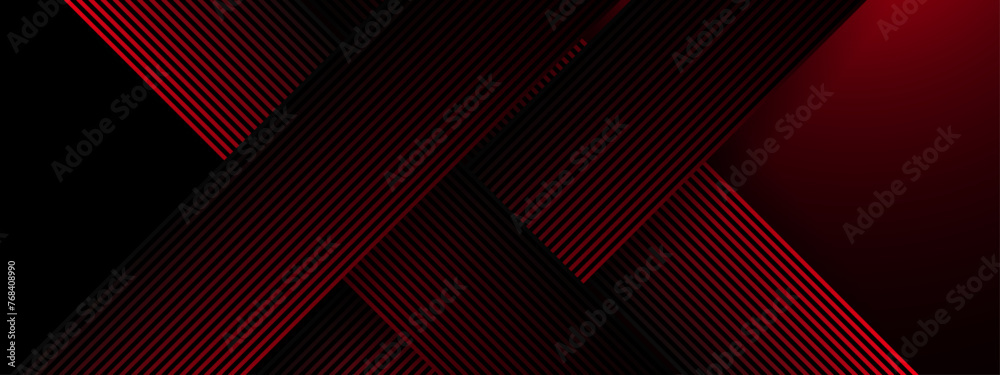 Canvas Prints red and black vector abstract tech futuristic modern 3d line background