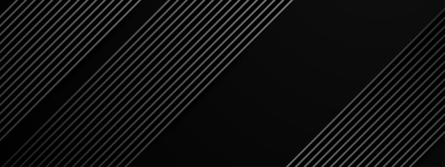 Black and white vector abstract tech futuristic modern 3D line background