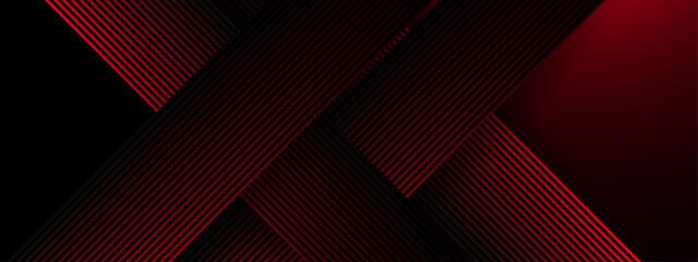 Red and black vector abstract tech futuristic modern 3D line background