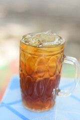 sweet iced tea in a glass