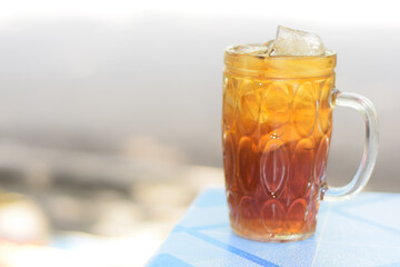 sweet iced tea in a glass
