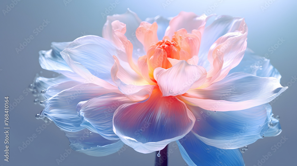 Wall mural digital technology transparent colorful flowers abstract graphics poster web page ppt background wit