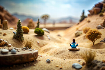 Meditating in a tiny desert, from my miniature perspective
