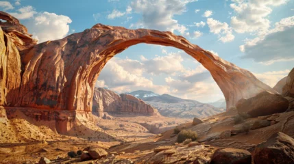 Poster Majestic Natural Arch Formation in the Desert Sands © Nijam