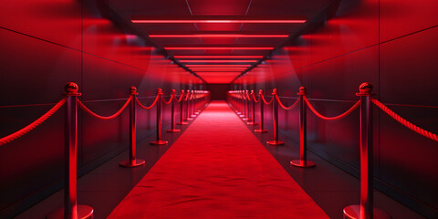 red carpet with a spotlight.