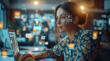 digital screens, virtual reality glasses, new generation technological tools