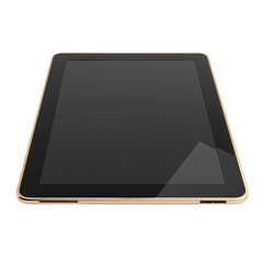 Modern blank tablet isolated on transparent background, cut out, png