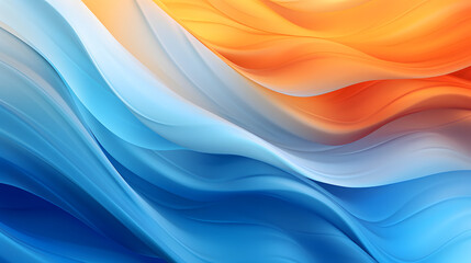 Fototapeta premium Digital technology blue orange gradient abstract graphic poster web page PPT background with generative