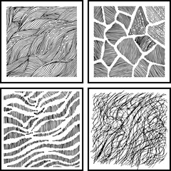 collection of hand drawn sketch abstract