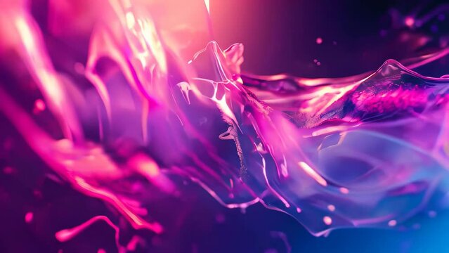 Abstract background of pink and purple paint splashes.