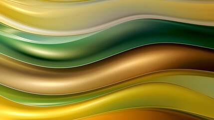 Obraz premium Digital technology green gold gradient abstract graphic poster web page PPT background with generative