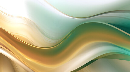 Digital technology green gold gradient abstract graphic poster web page PPT background with generative