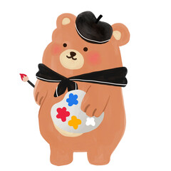 artist cute bear
