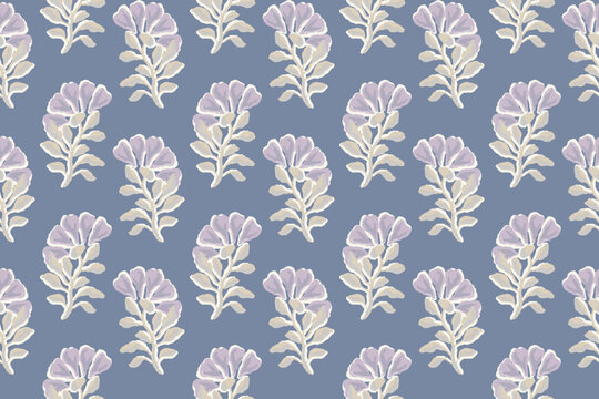 floral ethnic ikat seamless pattern traditional design for background, carpet, wallpaper, clothing, wrapping, fabric, vector illustration, embroidery style, Ajrakh, block print, batik print allovers