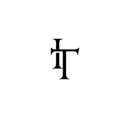 Initial Letter Logo. Logotype design. Simple Luxury Black Flat Vector IT