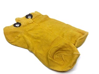 white bear socks on a white background