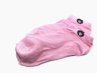 white bear socks on a white background