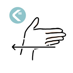 手話の指文字「ぐ」