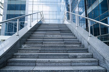 Stairway to Success: A Modern Office Building's Staircase Generative AI