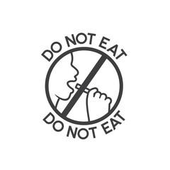 do not eat symbol, do not eat sign, vector art.