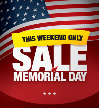 memorial day sale banner vector graphic design