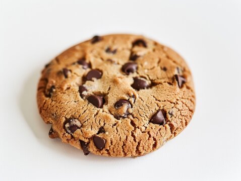 A chocolate chip cookie with a lot of chocolate chips on it
