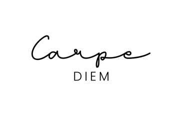 Carpe diem is latin phrase means Capture the moment. Vector for t-shirt prints, posters and other uses.