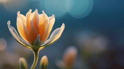 The delicate flower buds and dewdrops on the petals herald the prelude to blooming.