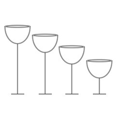 set of glasses