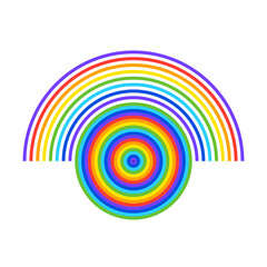 abstract background with rainbow