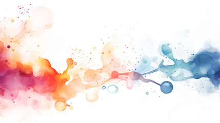 Abstract colorful watercolor background, Colorful smoke watercolor against on transparent background  perfect for vibrant and artistic designs. posters, covers and artistic projects. splash watercolor