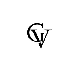 Initial Letter Logo. Logotype design. Simple Luxury Black Flat Vector GV