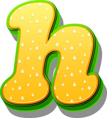 Letter H, Green Leafy Alphabet