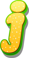 Letter J, Green Leafy Alphabet