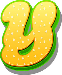 Letter Y, Green Leafy Alphabet