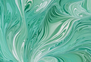 a mesmerizing fusion of mint green and seafoam blue abstract shape,   colorful background