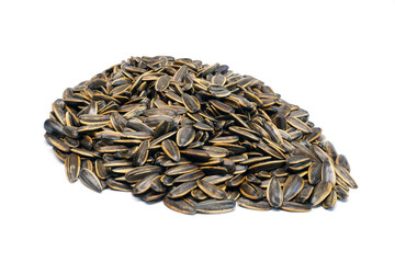 sunflower seeds isolated on white background