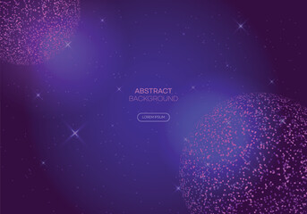 Space and Technology Abstract Vector Illustration Background