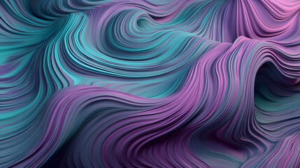 Digital 3D purple aqua and pink abstract geometric figure poster web page PPT background with generative - obrazy, fototapety, plakaty