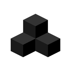 Cubic Icon. Shape Configuration. Cubical Composition Symbol for Design Elements, Websites, Presentation and Application - Vector. 