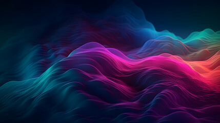 Fototapeta premium Digital technology purple blue gradient abstract graphic poster web page PPT background with generative
