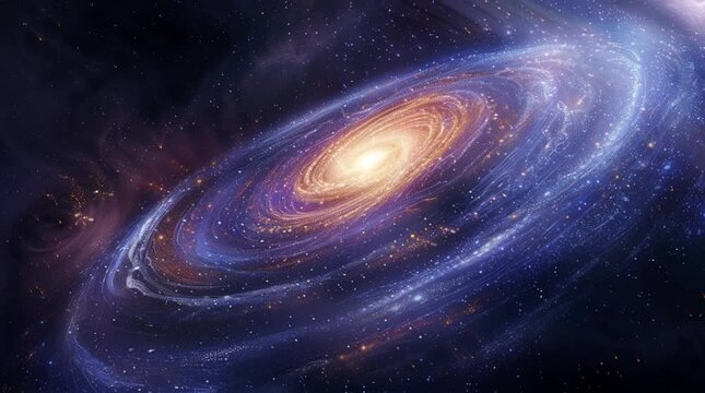 銀河の輝き、宇宙のループ動画