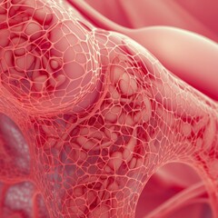 Create a visually stunning representation of the human epidermis highlighting its various functionsvirus macro 3d render
