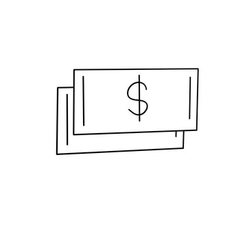 A dollar bill is shown in two different orientations. The dollar bill is the main focus of the image, and it is surrounded by a white background