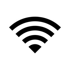 Black wifi signal icon flat vector design
