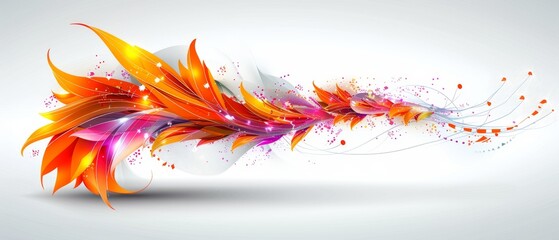   An image featuring two white backgrounds, each with an orange and purple flower on one side